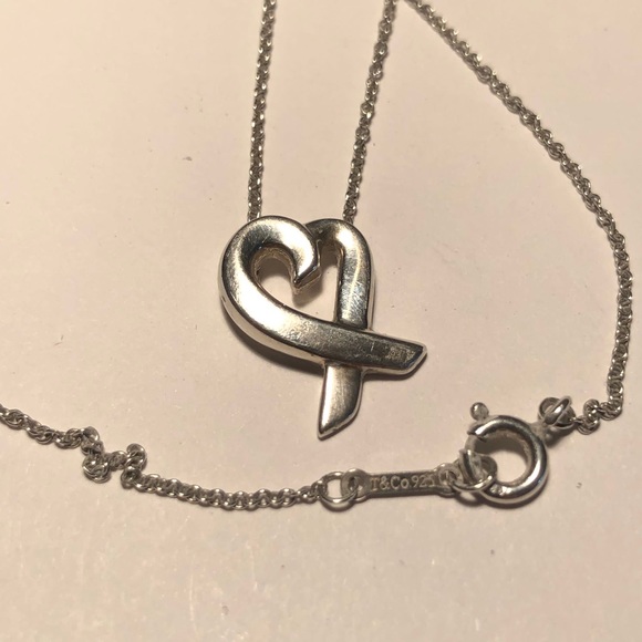 Authentic Tiffany & Co Paloma Picasso Loving Heart pendant necklace - Picture 2 of 3
